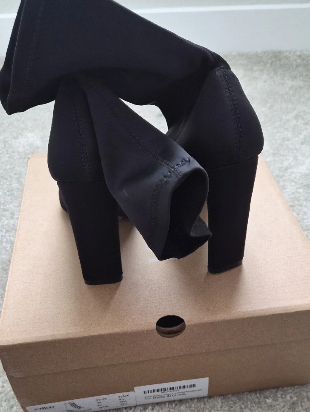 Classic Black Stretch Sock Boots - Women's Elegant Ankle Boot